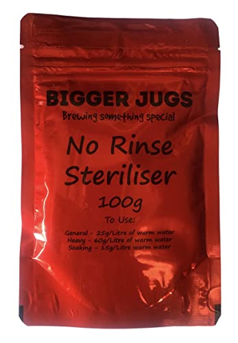 Bigger Jugs No Rinse Cleanser/Steriliser 100g Easy To Use Home Brew Beer Wine Cleaner Sanitiser