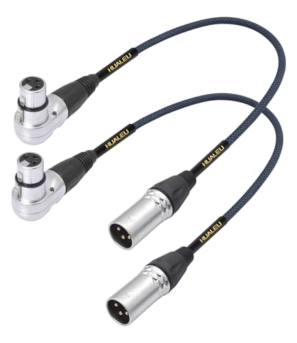Câble audio XLR femelle angle droit 3 broches cordon mâle micro mixeur x2