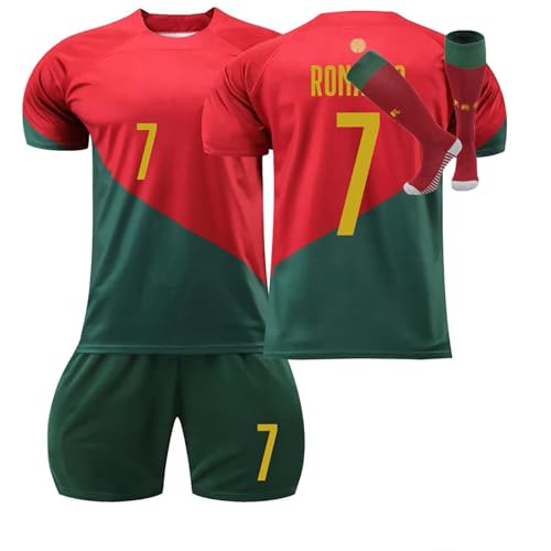 Football Jersey For boys girls 2024 Men Jersey Youth Trainshirts Jersey Football Suit Soccer Jersey Shorts Set Fans Gift (A, S)