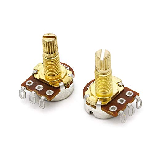 Miniatura 3 de Piezas de guitarra, 5 unidades, dorado, A500k, Ohm, audio, mini macetas, potenciómetro de guitarra para guitarra eléctrica