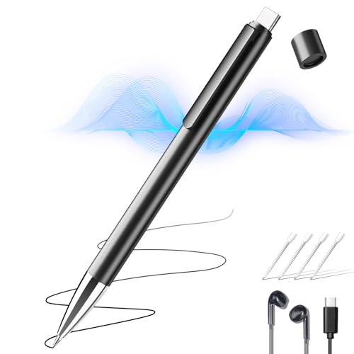 64GB Digital Voice Recorder, Recording Device with AI-Intelligent Noise Reduction, Voice Activated Sound Audio Tap Recorder for Lectures,Meetings, Work, Interviews, Class