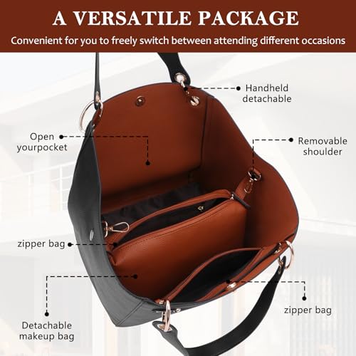 Bolso Tote para Mujer Voeveg Cuero Extra Grande miniatura 4