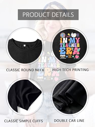Women Teacher Shirt in My Teacher Era Shirt Funny Teach Teacher Graphic Tees Short Sleeve Shirt Teacher Gifts Tops - Image 6