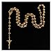 BGDRR 8mm Rosenkranz Halskette Kreuz Halskette Jesus Christus Kreuz Anhänger Kette Geschenk (Metal Color : C018)