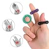 Abeillo 8 Pièces Anneaux de Massage des Doigts, Bague Accupressure pour réduire le stress et masser et améliorer la circulation sanguine, Anneau d'Acupression (8 Couleurs) #1