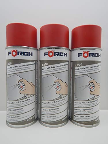Preisvergleich Produktbild Förch FEUERROT ROT RAL 3000 Lack LACKSPRAY Spray SPRAYDOSE SEIDENGLÄNZEND 400ML (3)
