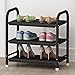 Metalowy stojak na buty dom małe mieszkanie wielowarstwowa półka na buty przedpokoju do przechowywania butów organizator szafka na buty,Black,3 floors