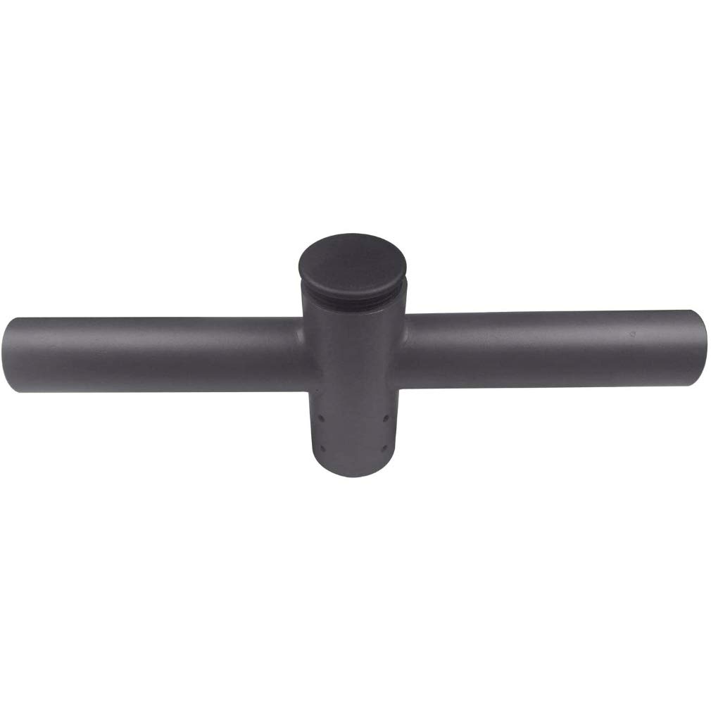 2LED Twin Spoke Bracket Mount at 180 Degree,2 Adapter Tenons Inline for LED Shoebox Parking Lot Light,Floodlight,Outdoor Post Light Accessories,Bronze&Heavy Duty Steel Horizontal Tenon Adaptor