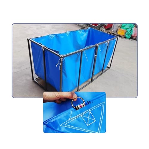 Estanque de PVC para carpas koi exterior revestimiento flexible portátil lona para agua salada 3