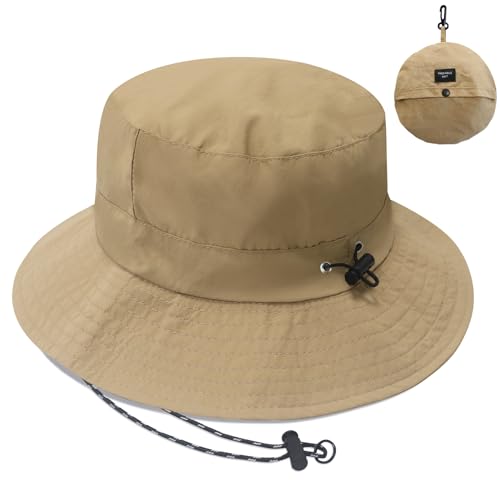 Image of PFFY Waterproof Bucket Hat Rain Quick Dry Hats for Men Women Packable Sun Hat for Fishing Hiking Outdoors