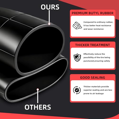 Image of 2 Pcs 25x10-12 ATV Inner Tubes with TR6 Valve Stem | Butyl rubber for UTVs /Golf Carts /Mowers
