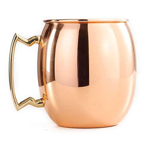 Rudra Exports Copper Coffee Mug 450 ml | Moscow Mule Beer Mug | Best for Parties, Barware & Kitchen Accessory