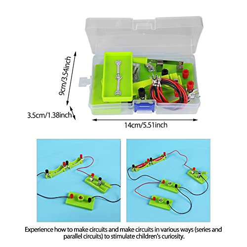 Kit de Aprendizaje de Circuito para niños, Serie de experimentos de Circuito eléctrico de Bricolaje y Circuito Paralelo para Aprendizaje de Circuito de Principiante(Circuito Paralelo en Serie)