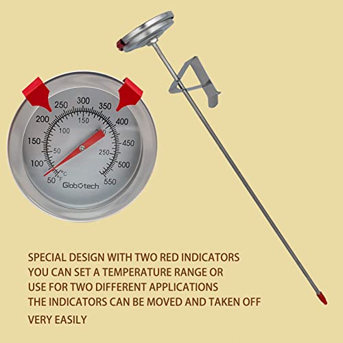 Meat Candy Deep Fry Thermometer - 2" Dial Thermometer 12" Long Stainless Steel Stem Cooking Thermometer For Grill, Turkey, Bbq #TOP4