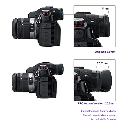 Extended Long Soft Silicone Eyecup for Panasonic Lumix GH7 GH6 GH5S GH5 Mirrorless Digital Camera Replaces Panasonic 4YE1A561Z Eyepiece - Image 2