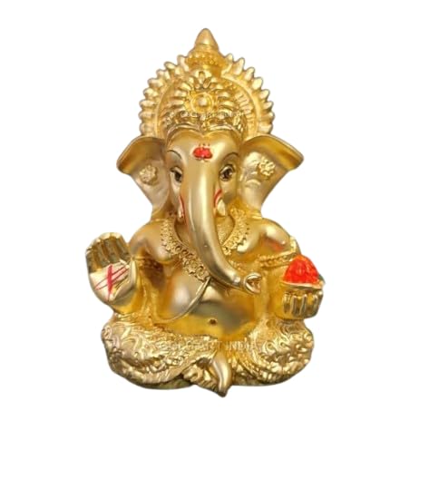 Ganesh Murti en résine statuette D-10 de 8,9 cm pour la décoration hindoue