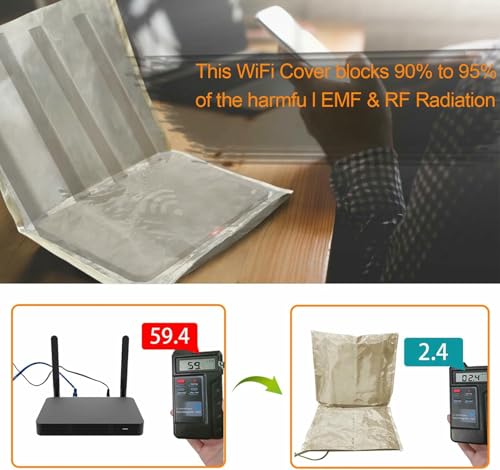 Couvercle EMF pour routeur WiFi et blocage des rayonnements RF 5G - 5