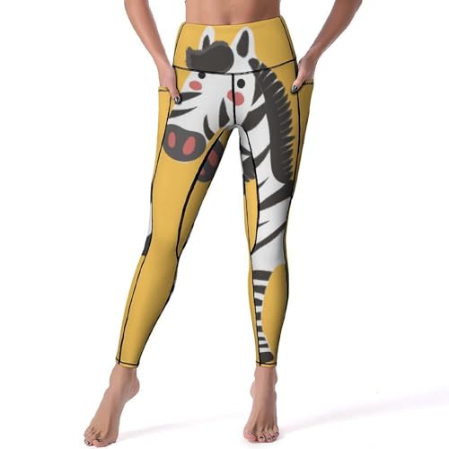 Legging cheval de dessin animé femmes taille haute pour yoga S