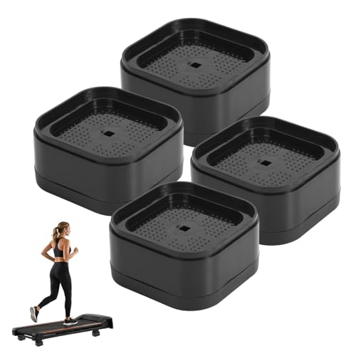 Goktvai 4uds Bloques Inclinación para Cinta Correr, Bloques Elevadores Inclinados Apilables de Plástico Accesorios Cinta de Correr Prácticos Ideales para Hogar y Gimnasio (Negro)