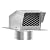 LTSEAME 4 Inch Stainless Steel Roof Vent Cap,Bathroom Exhaust Roof Vent for Dryer,Removable Roof Vent,Galvanized Steel for Ventilation System with Damper, Silver (4 in)