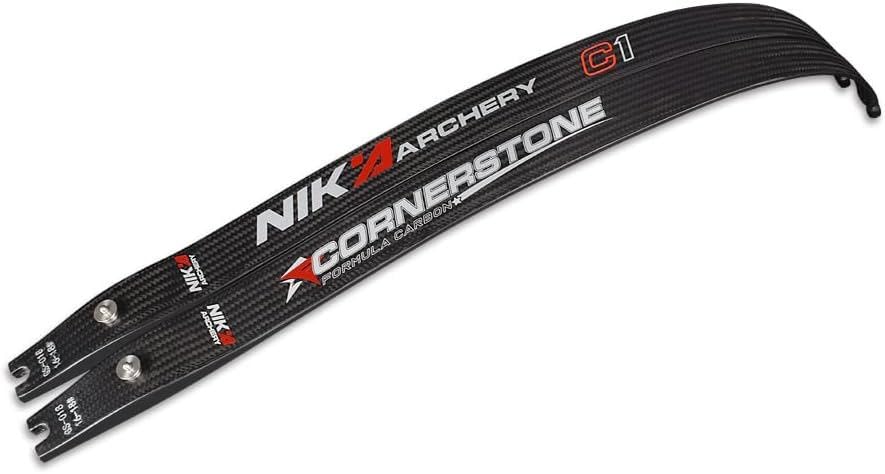 Archery Recurve Bow Limbs C1 ILF Carbon Fiber 68'' @25H Takedown Recurve Bow Limb Replacements 12-54lbs Bowlimbs for Shooting Practicing Hunting Competition