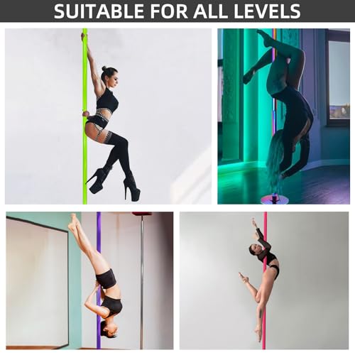image for PRIOR FITNESS Permanent Fixed Dance Pole Kit, New Green Color Professi