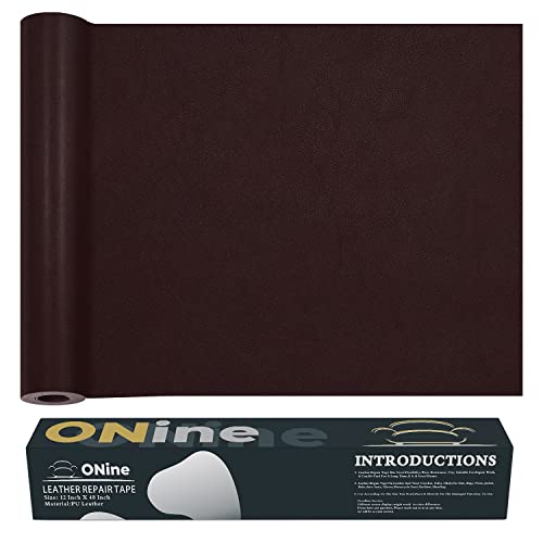 Image of ONine Leather Repair Patch，Leather Repair Tape, 12 x 48 inches Leather Repair Patch for Furniture,Vinyl Repair Kit，Leather Couch Patch，for Sofas, Furniture, Car Seats, Office Chairs(Mulberry)
