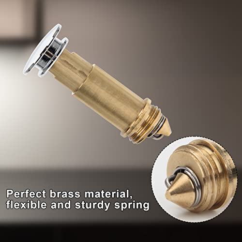 Hoedia Bathroom Sink Drain Stopper,Bathtub Drain Plug Pop-Up Drain Filter Suitable For 1.02~1.96" Drain Holes,Silver Bathroom Sink Filter With 3 Rubber Rings Sink Drain Plug #TOP4