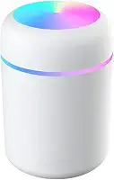 Umidificador de Ar Difusor de Aromas Ultrassônico 300ml - Óleos Essenciais, Luz LED Luminaria, Bivolt - Silencioso e Portátil para Casa e Escritório (Branco)