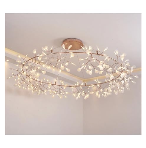Salon romantique luciole en métal, luminaire de plafond chic D80