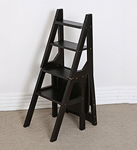 Silla multiusos escalera de pino DASHADAO para resolver problemas de espacio 4