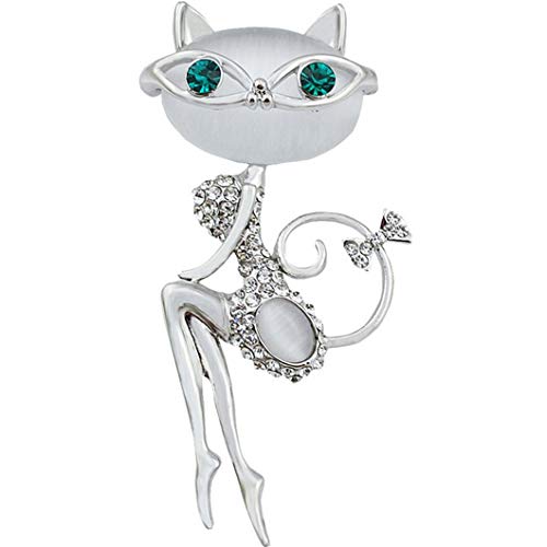 PULABO Nette Katze Form Brosche Strass Schmuck Bekleidungszubehör für Frauen bequem und praktisch erleichtern Cover