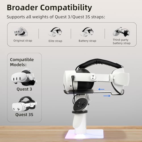 Image of Charging Dock for MetaQuest 3, Vertical Stand Fit Quest 3S /3 /2