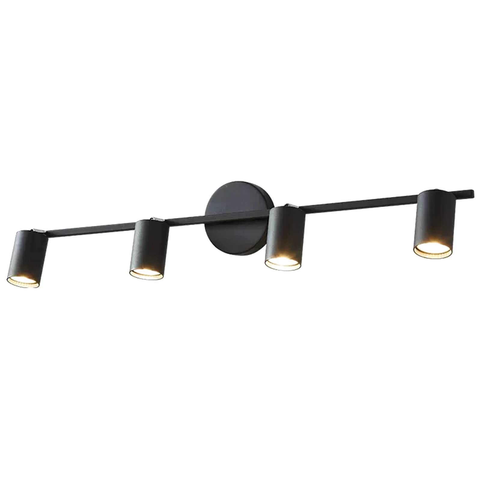 Luci da toeletta Moderne a LED 4 luci Apparecchi di Illuminazione per toeletta da Bagno Luci da toeletta da Bagno Moderne opache （Luce Regolabile in Tre Colori） (Colore : Nero, Dimensioni : 80cm)