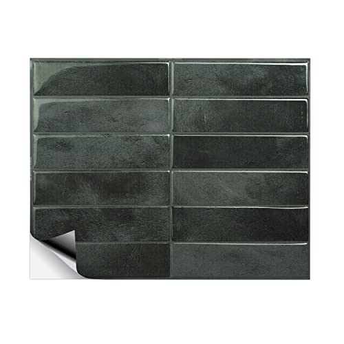 Smart Tiles Peel And Stick Backsplash - 5 Sheets Of 11.43" X 9" - 3D Adhesive Peel And Stick Tile Backsplash For Kitchen, Bathroom, Wall Tile #TOP1