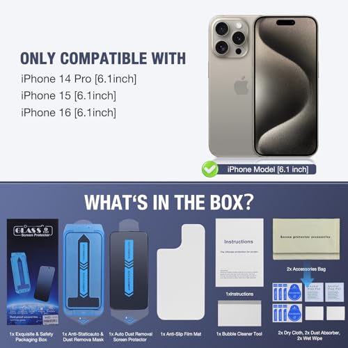 Image of Privacy Screen Protecto (Matte Privacy-2 Pack, for iphone 14Pro / iphone 15 / iphone 16)