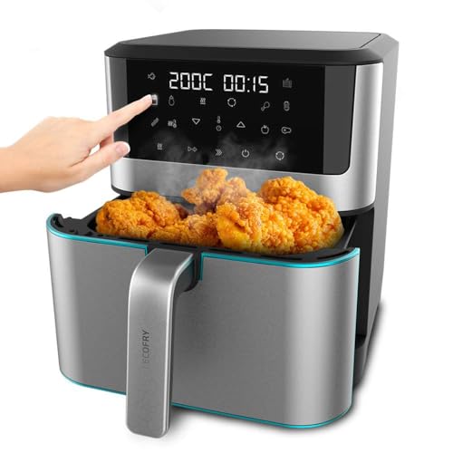 Cecotec Freidora de Aire sin Aceite de 8 L Cecofry Supreme 8000 Air Fryer. 1800 W, Panel Táctil,...