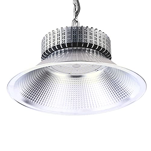 SXSHEYS Lámpara de Techo LED superbrillante con Aletas de 100 W, para fábrica Arena, 200 W, iluminación Industrial Profesional para Salas y talleres.
