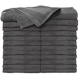 ForPro Premium Bleach Tough Salon Towels, Cool Grey, 100% Cotton, Bleach-Proof, Stain Resistant, 16