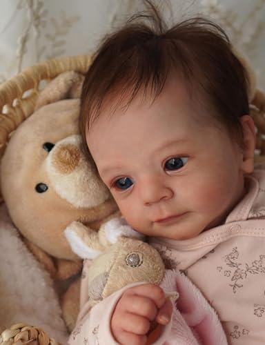 Muñeca bebé reborn realista 19 pulgadas cuerpo de tela miniatura 4