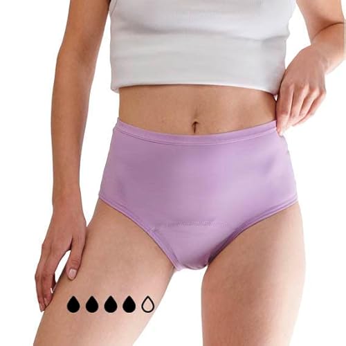 MYLILY® Culotte menstruelle | High Waist Violet I Culotte menstruelle flux abondant I Culottes menstruelles ultra absorbante I Durable & lavable I Culotte menstruelle & incontinence (M) Cover