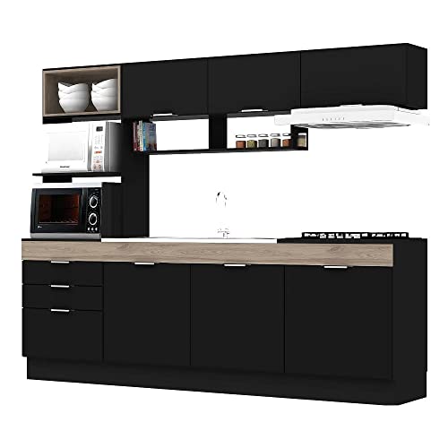Cozinha Compacta Primavera Bella CS863 Onix/Noce | Amazon.com.br