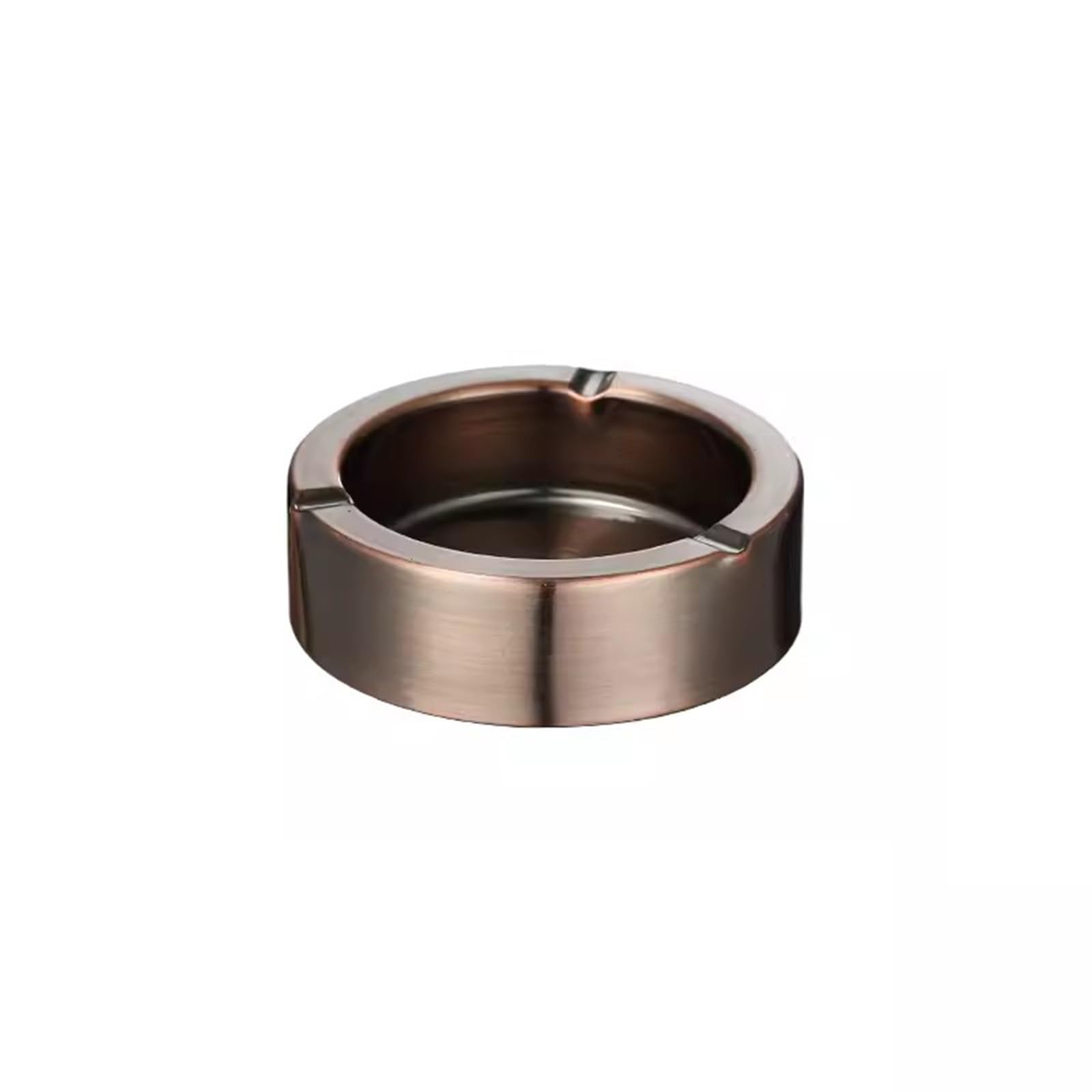 Wqqyu6hkf Red Bronze Indoor Decorative Cigar Ashtray Indoor Outdoor Desktop Round Stainless Steel For Desktop(Red Bronze)