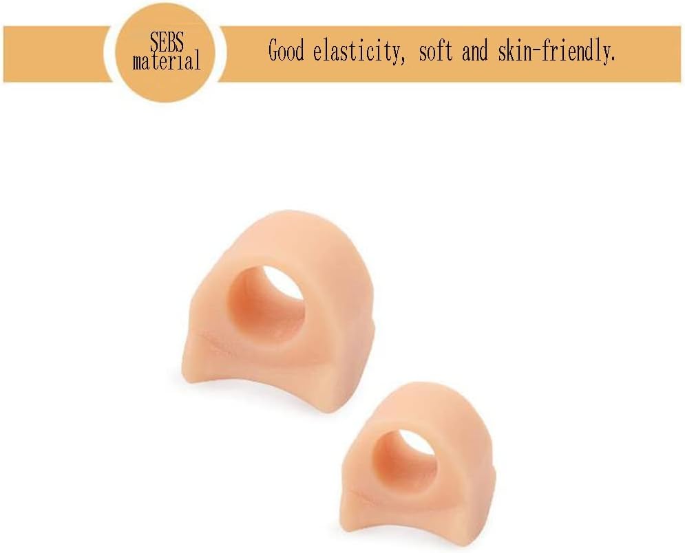 DEAVER Silicone Toe Separator,Toe Spacers - Gel Corrector for Hammer Toe, Mallet Bunion Pain Relief, Overlapping Crooked Toes, Yoga Plantar Fasciitis
