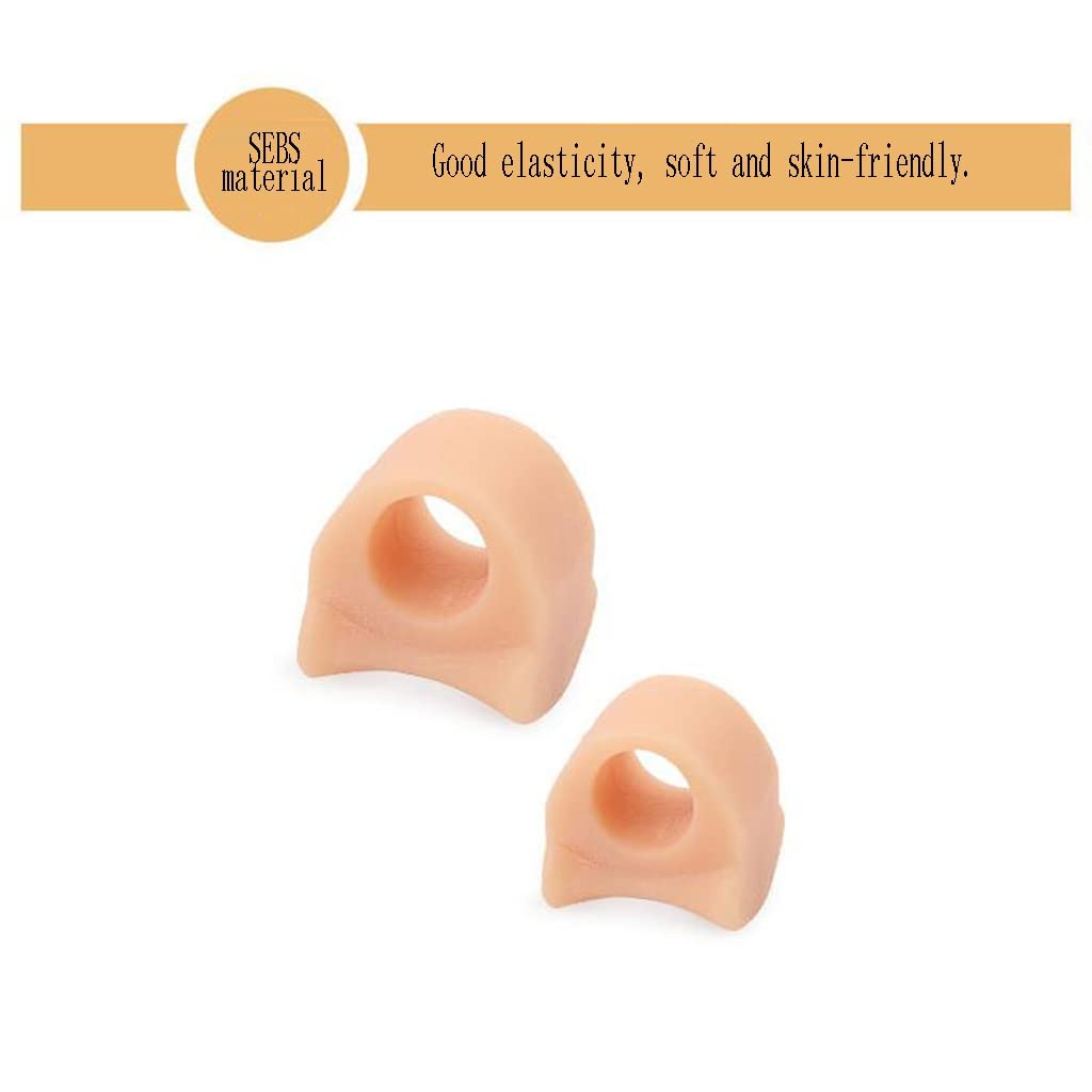 Separador de Dedos de Silicona, espaciadores de Dedos: Corrector de Gel para Dedo en Martillo, Alivio del Dolor de juanete en mazo, Dedos torcidos superpuestos, Fascitis Plantar de Yoga