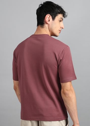 Image of Alan Jones Clothing Men's Oversized Solid T-Shirt | Premium Heavy Fabric | Crew Neck Casual Wear