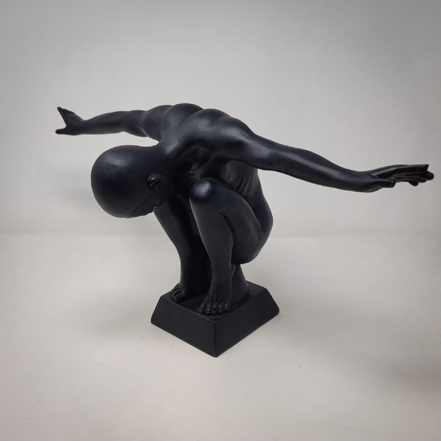 Serenity - Figura masculina de resina para decoración del hogar