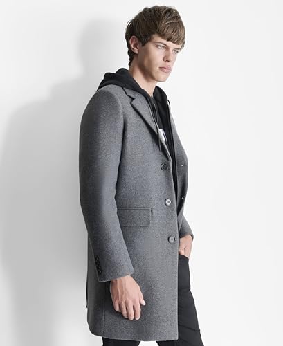 DKNY Mens Water Resistant Wool Cold Weather Casual Jacket3