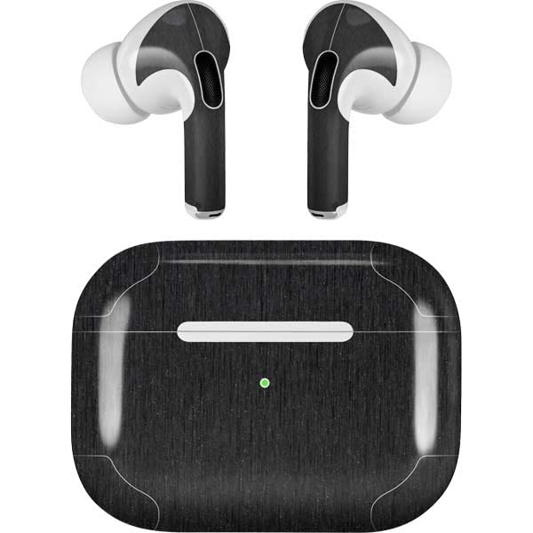 Skinit Decal Audio Skin Compatible with AirPods Pro 2nd Gen - Officially Licensed Black Brushed Steel Texture Design
