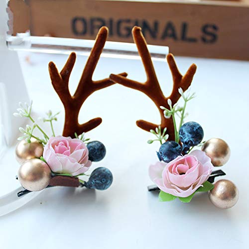 Christmas Antler Deer Hair Clips Hairpin Reindeer Deer Ear Party Child Headpiece Fancy Dress Accessories Kangsanli
